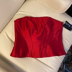 Kay Unger Silk Blend Hand Beaded Corset Top size 8